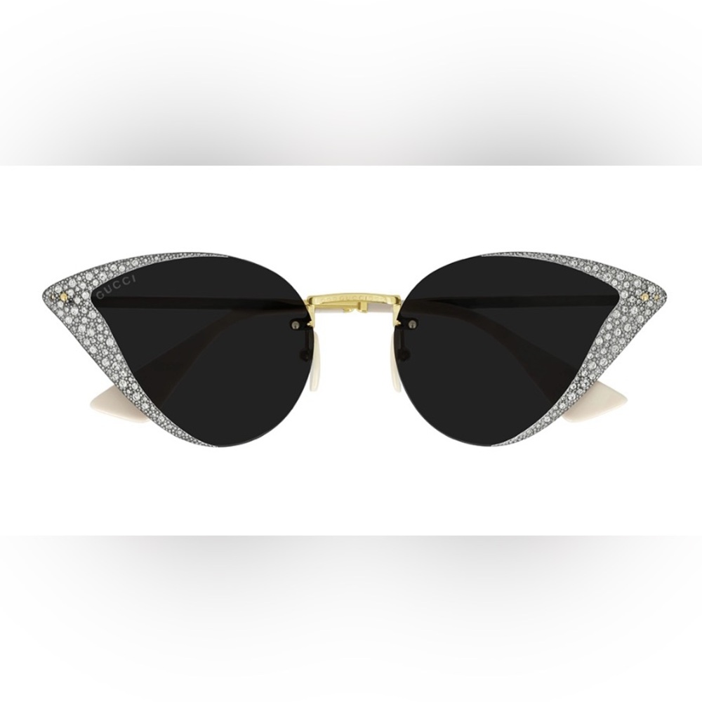 GUCCI “Hollywood Forever” Cat-Eye Sunglasses with Crystals NEW